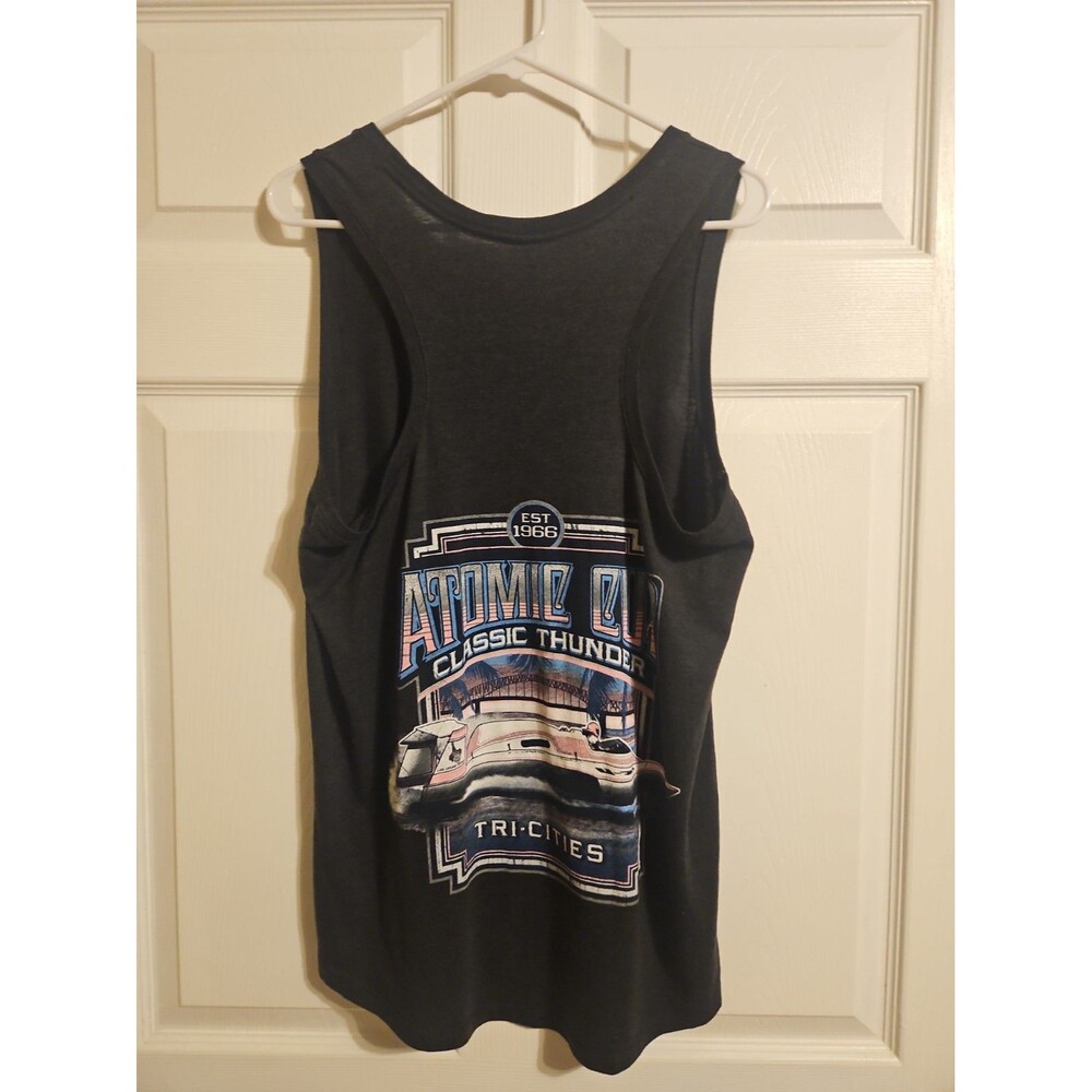Tri-Cities Atomic Cup Tank Top Black Womens Size XL Boat Races Classic Thunder